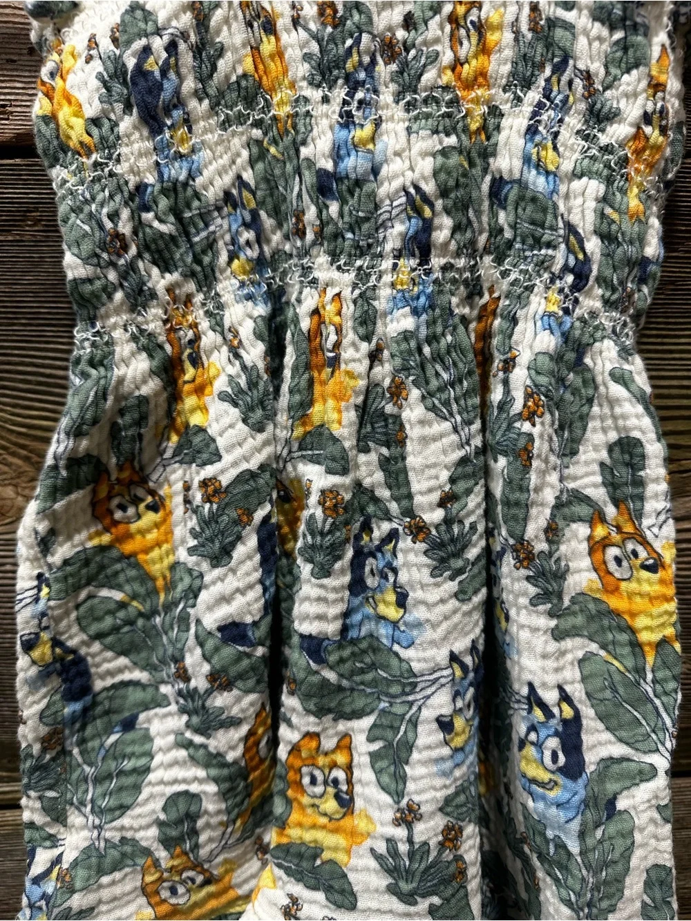 Girls Bluey Smocked Sundress 5t Like New
